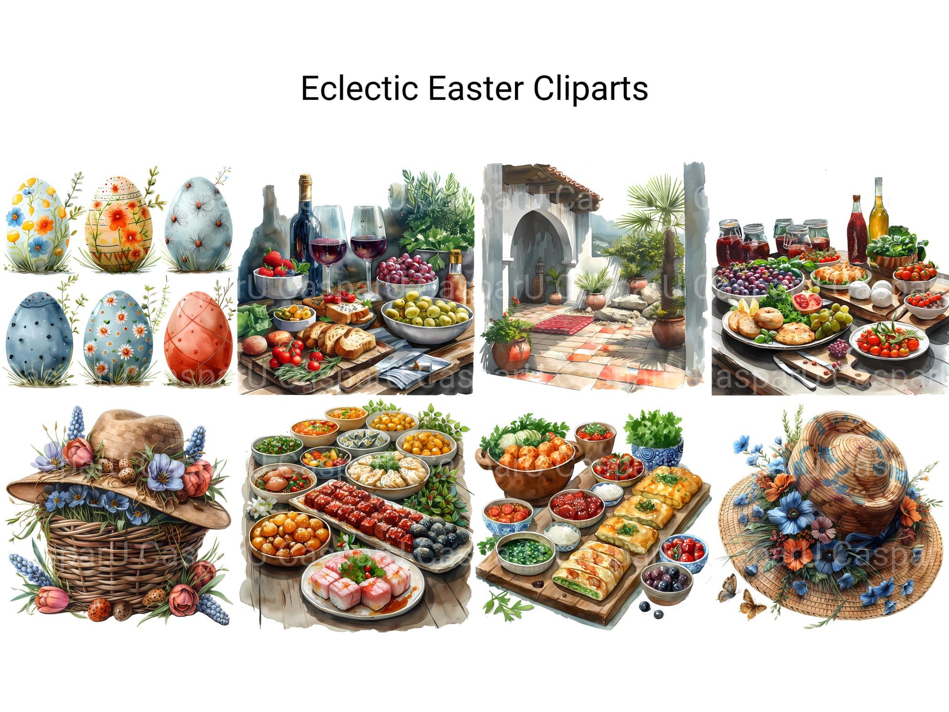 Eclectic Easter Clipart - CraftNest