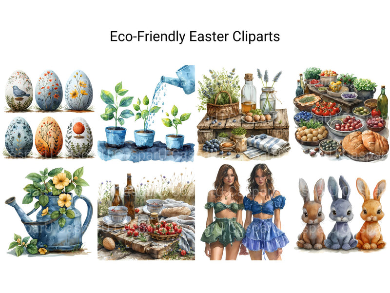 Eco-Friendly Easter Clipart - CraftNest