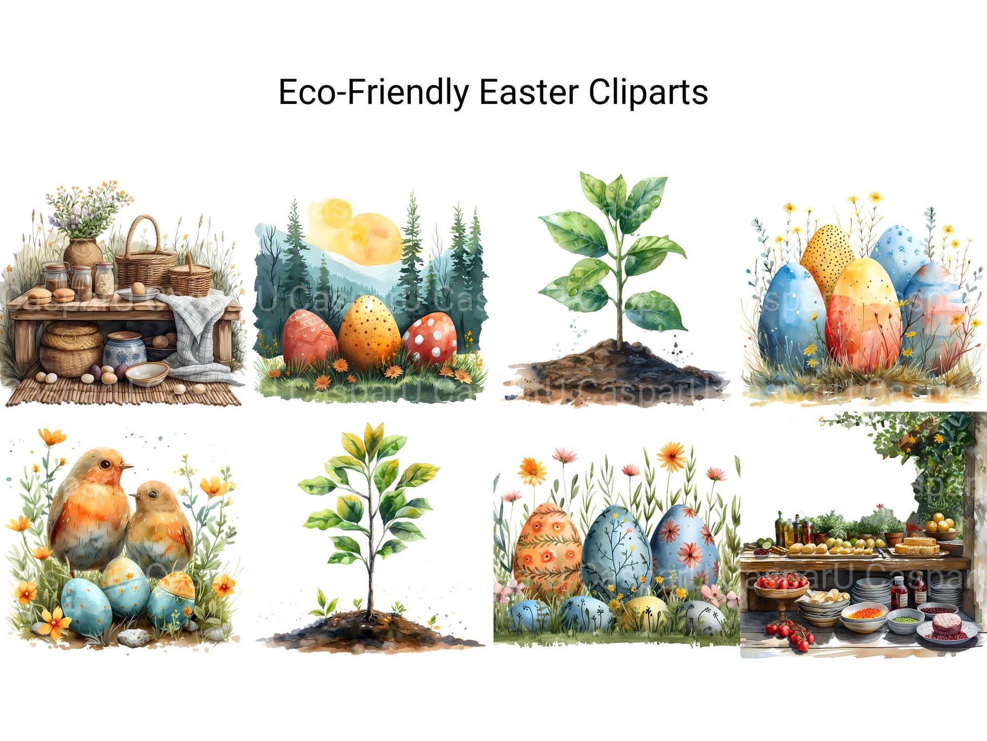 Eco-Friendly Easter Clipart - CraftNest