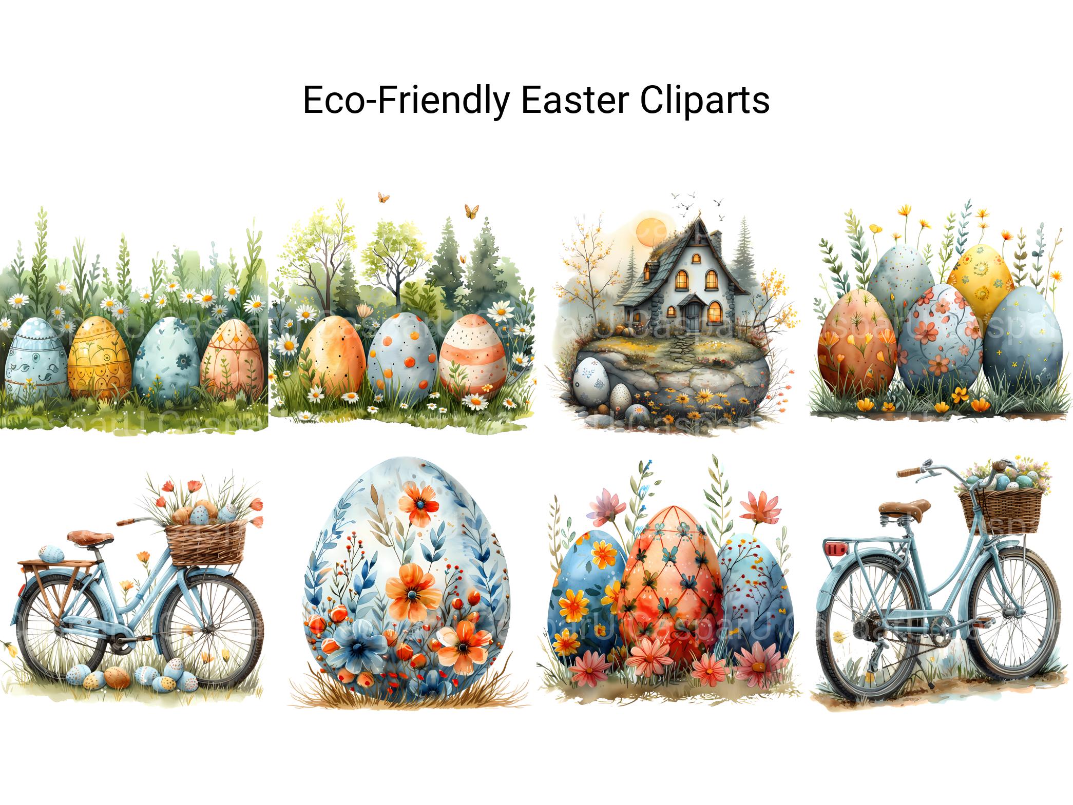 Eco-Friendly Easter Clipart - CraftNest