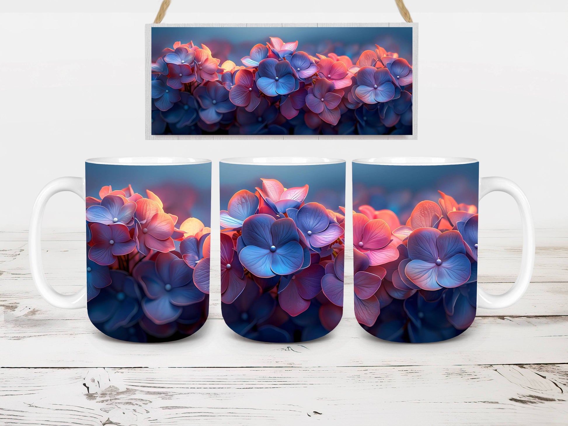 Flower Hydrangeas 6 Mug Wrap - CraftNest