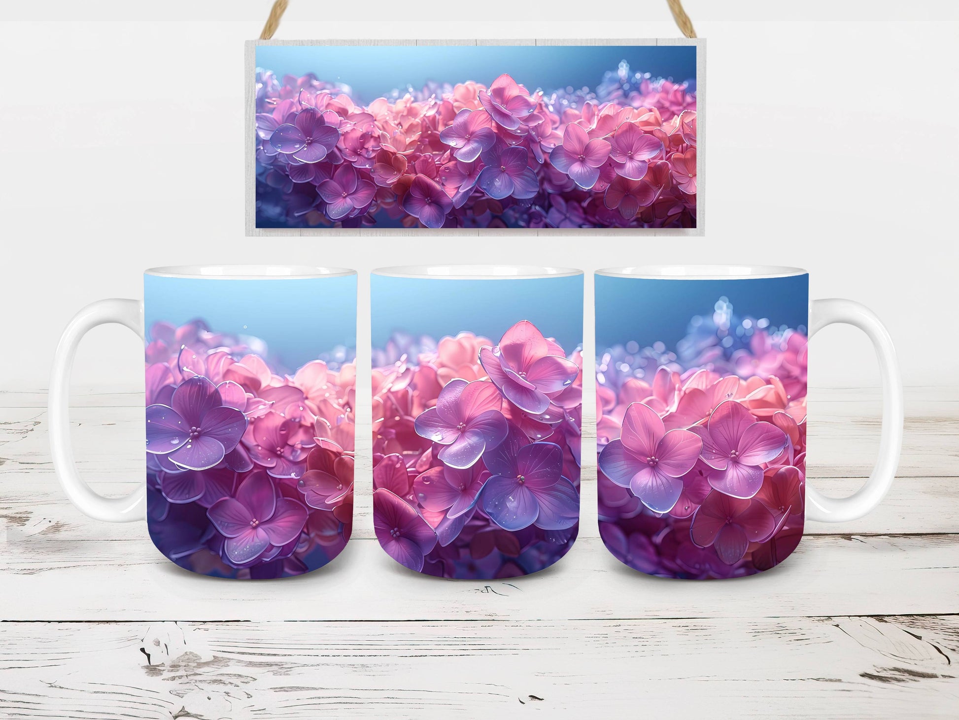 Flower Hydrangeas 6 Mug Wrap - CraftNest