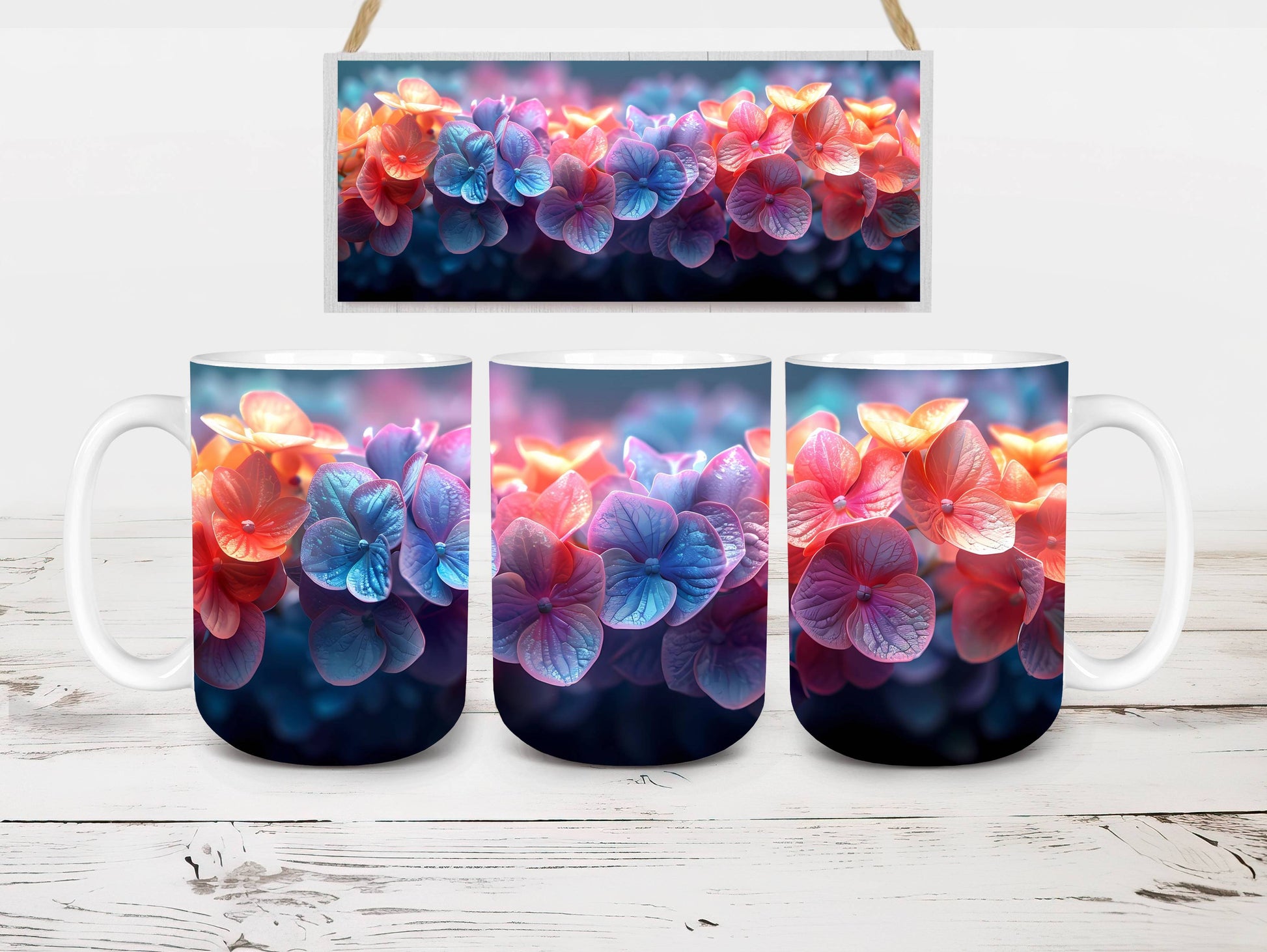 Flower Hydrangeas 6 Mug Wrap - CraftNest