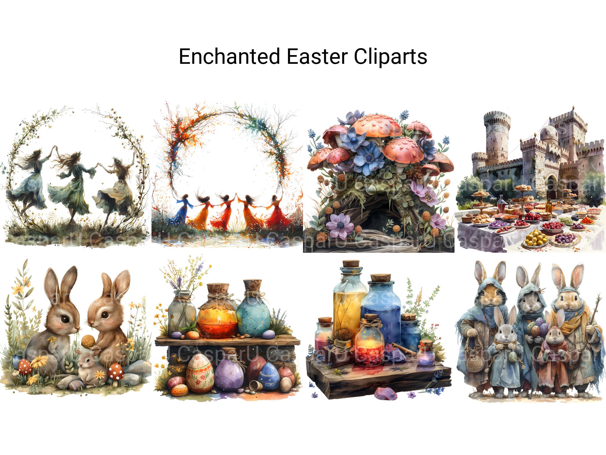 Enchanted Easter Clipart - CraftNest