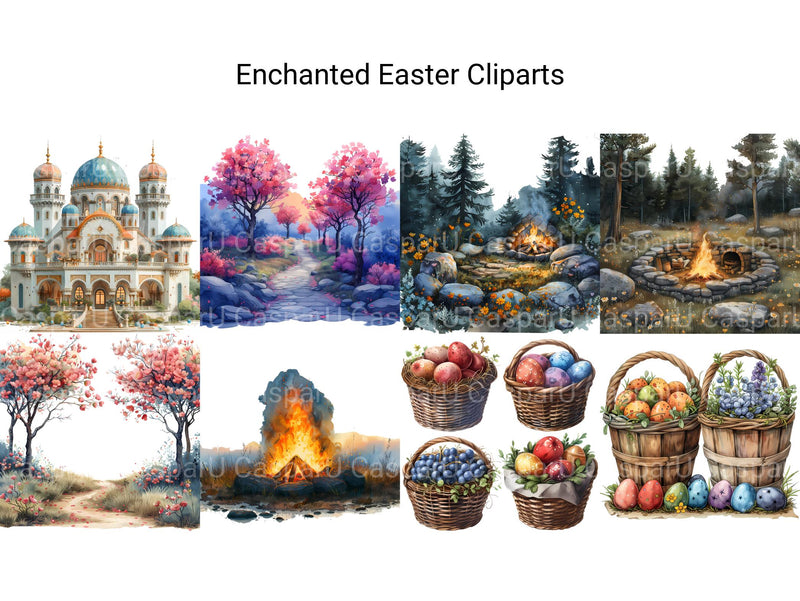 Enchanted Easter Clipart - CraftNest