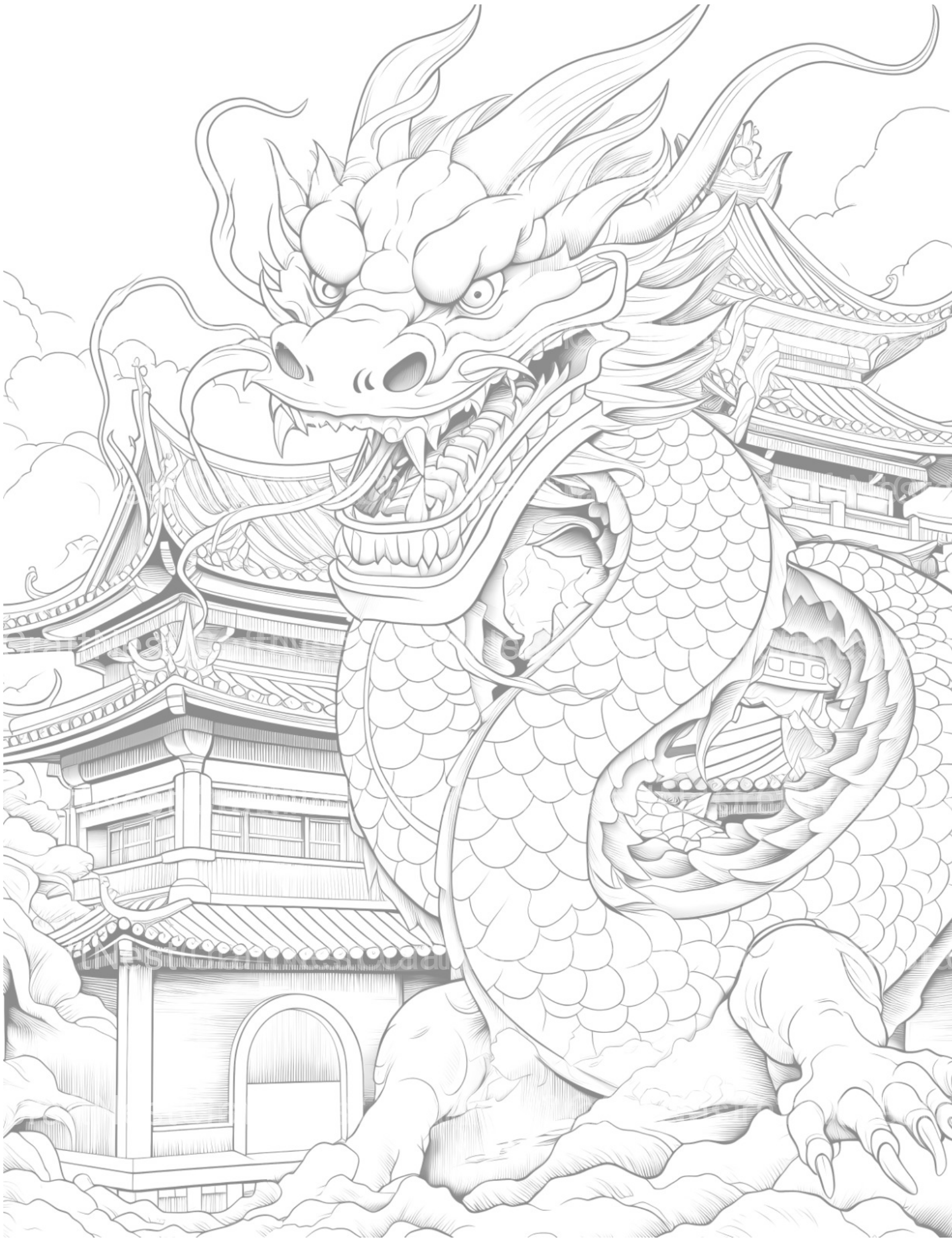 Dragon Coloring Book - CraftNest - Digital Crafting and Art