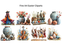 Fine Art Easter Clipart - CraftNest