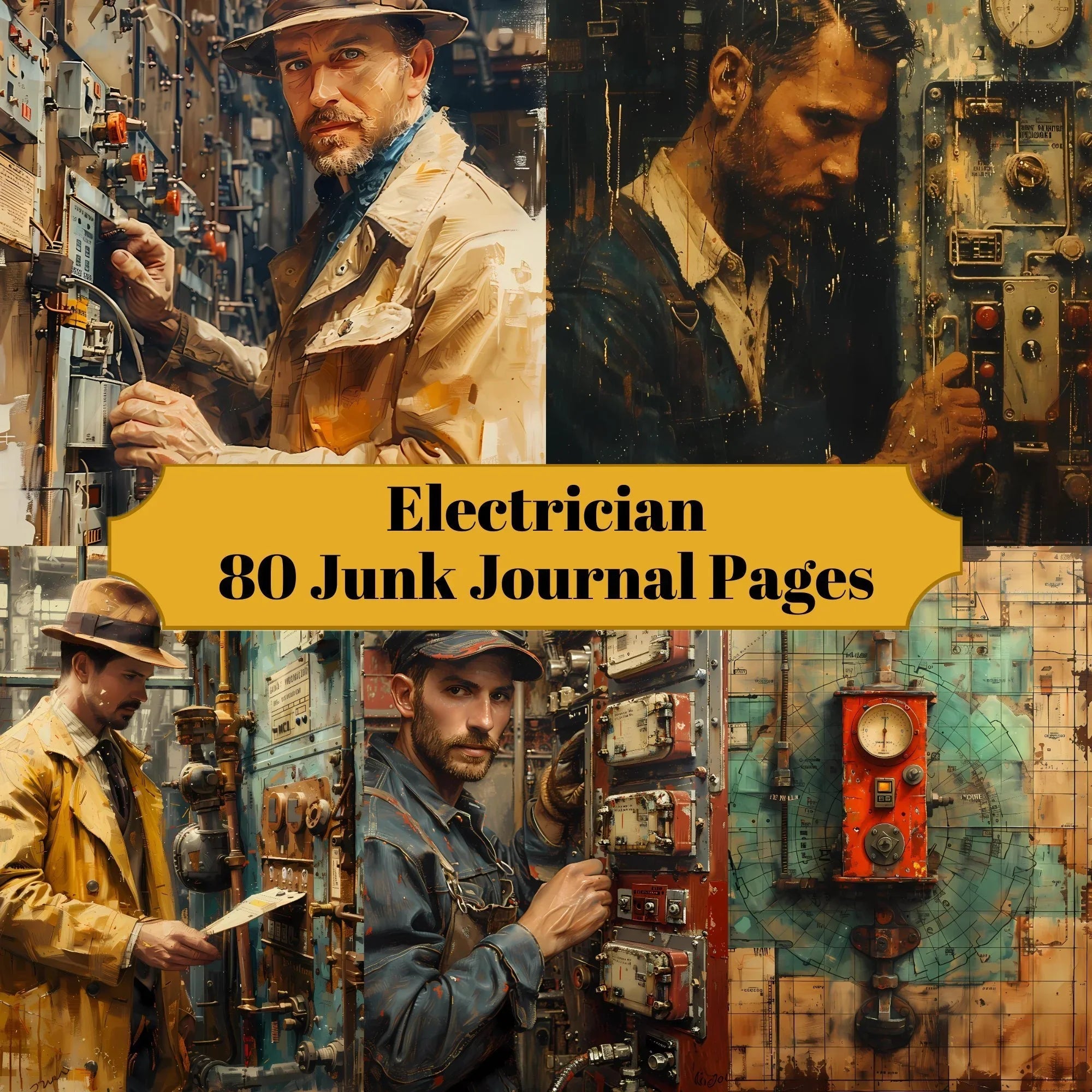 Electrician Junk Journal Pages