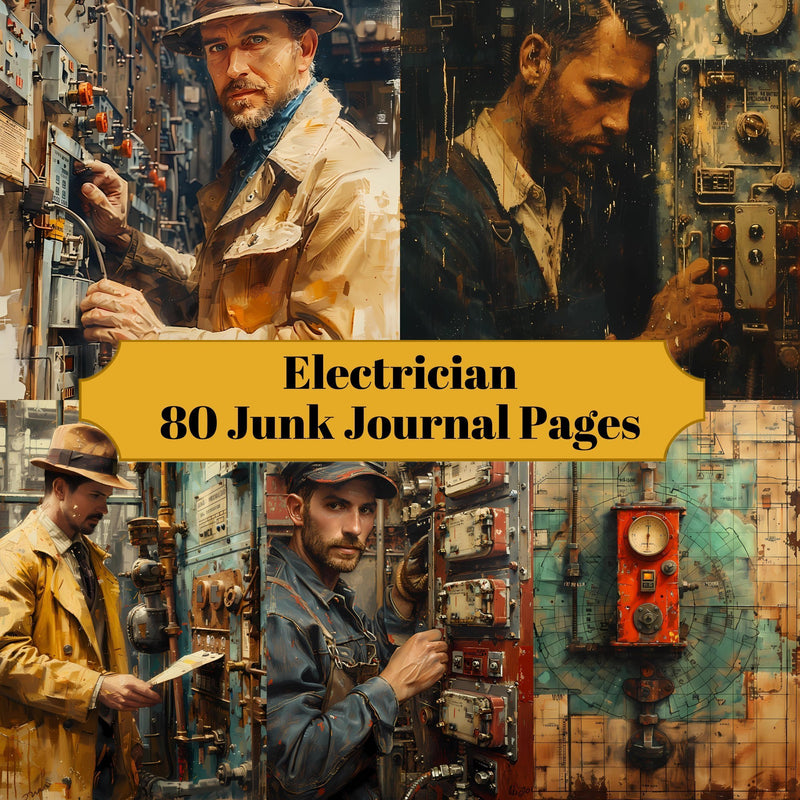 Electrician Junk Journal Pages - CraftNest - Digital Crafting and Art