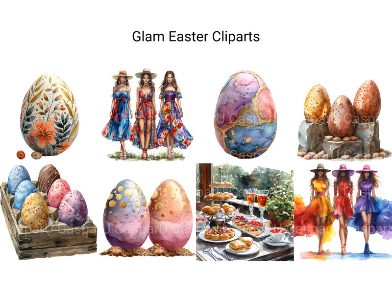 Glam Easter Clipart - CraftNest