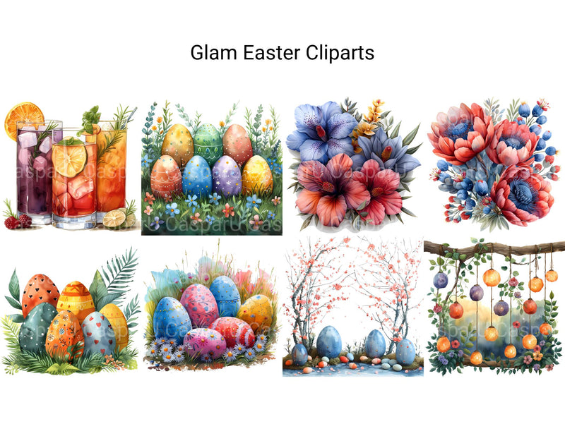 Glam Easter Clipart - CraftNest