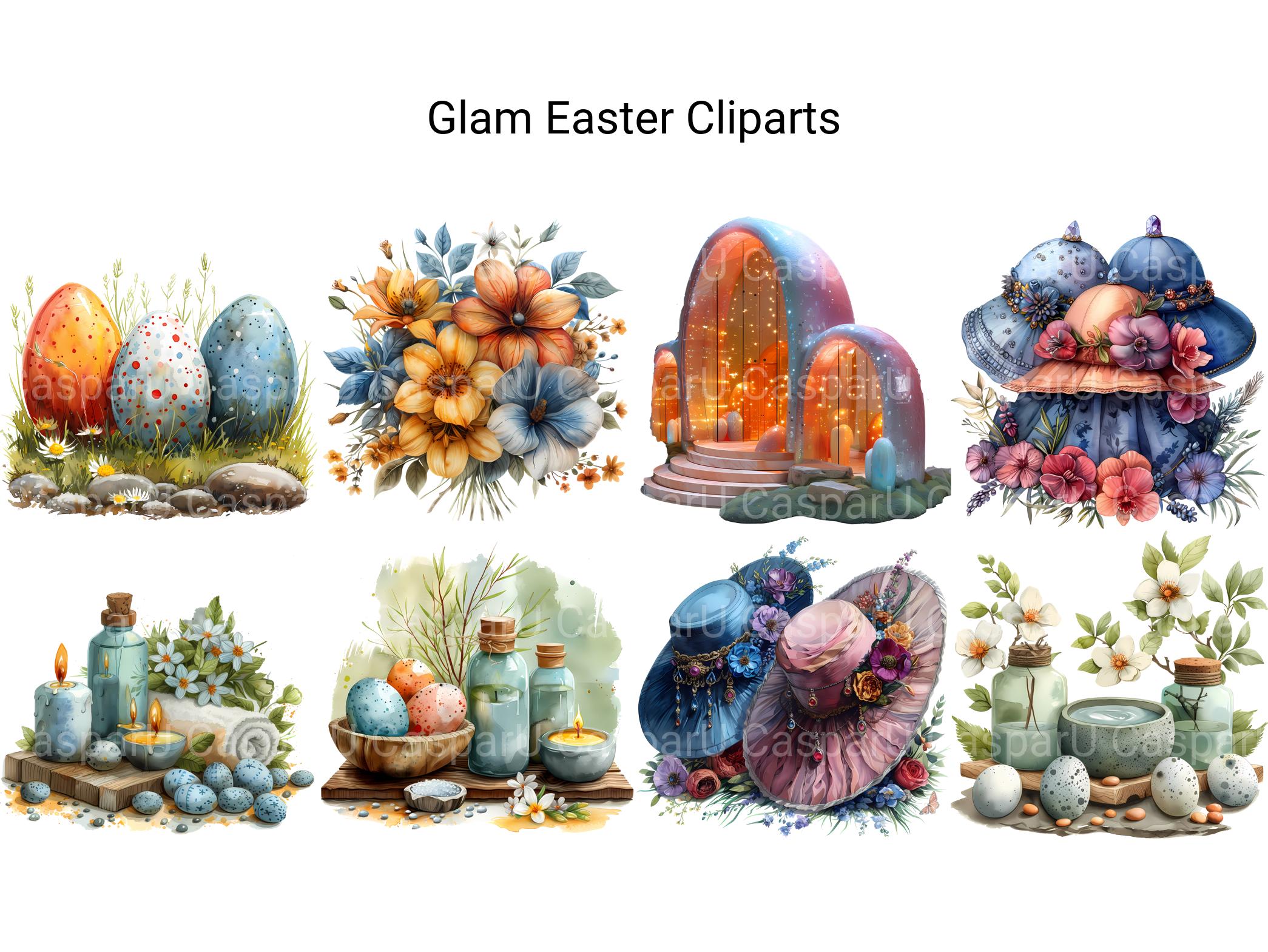 Glam Easter Clipart - CraftNest