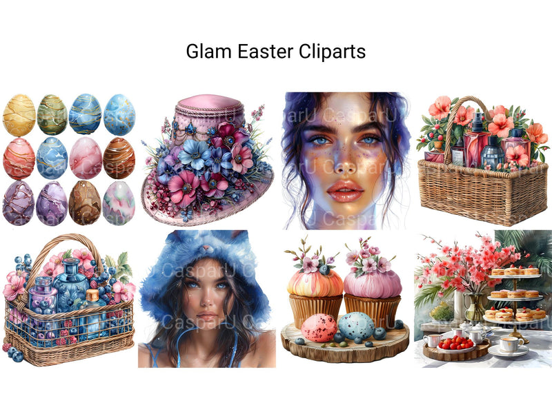 Glam Easter Clipart - CraftNest