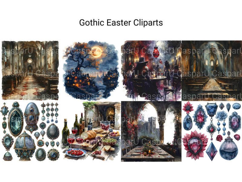 Gothic Easter Clipart - CraftNest