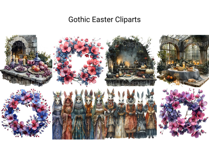 Gothic Easter Clipart - CraftNest