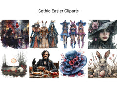 Gothic Easter Clipart - CraftNest