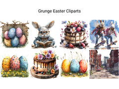 Grunge Easter Clipart - CraftNest