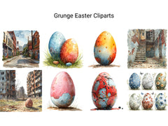 Grunge Easter Clipart - CraftNest