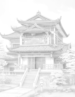 Chinese Architecture Coloring Book - CraftNest - Digital Crafting and Art
