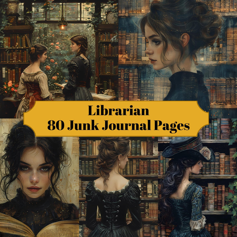 Librarian Junk Journal Pages - CraftNest - Digital Crafting and Art