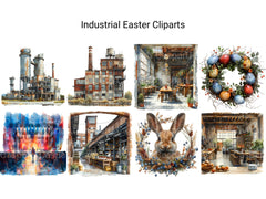 Industrial Easter Clipart - CraftNest