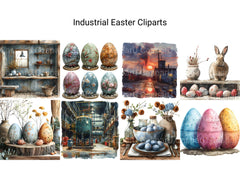 Industrial Easter Clipart - CraftNest