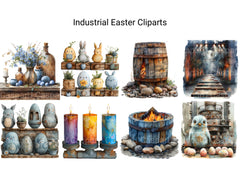 Industrial Easter Clipart - CraftNest