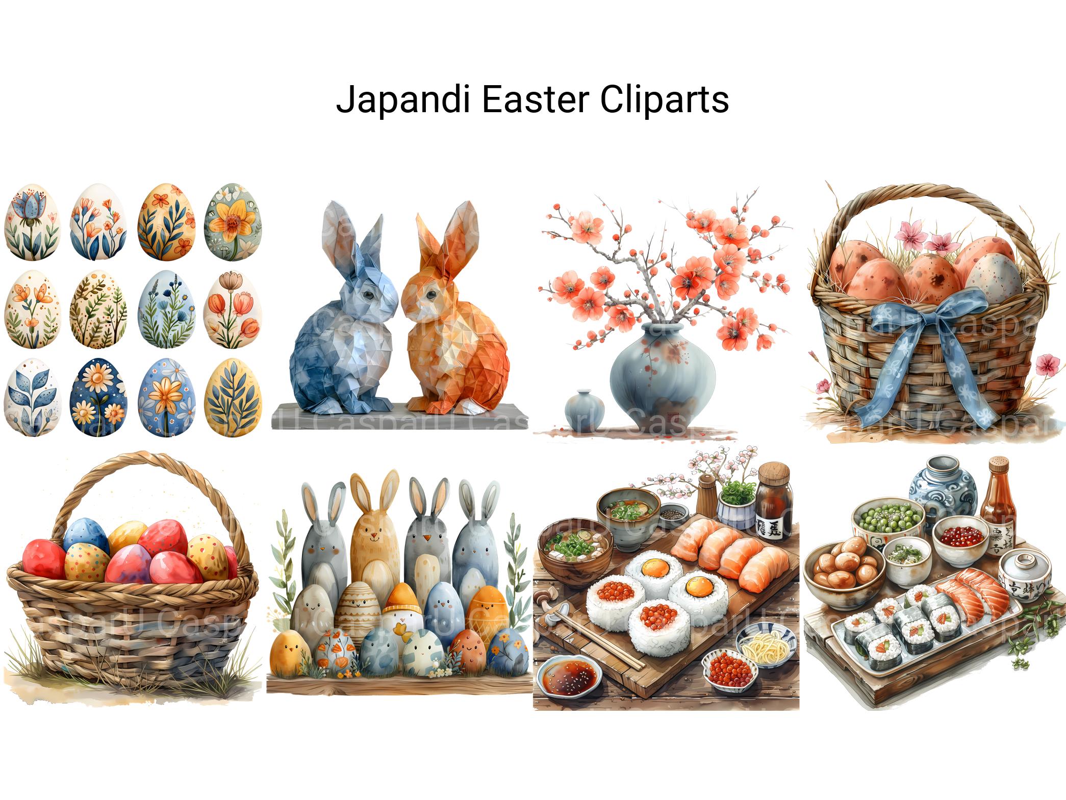 Japandi Easter Clipart - CraftNest