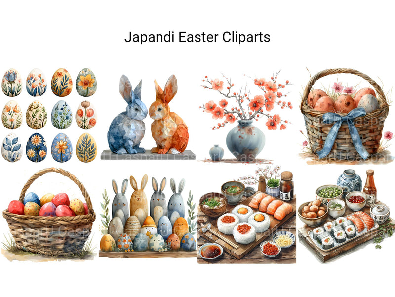 Japandi Easter Clipart - CraftNest