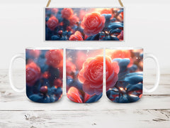 Flower Camellias 4 Mug Wrap - CraftNest