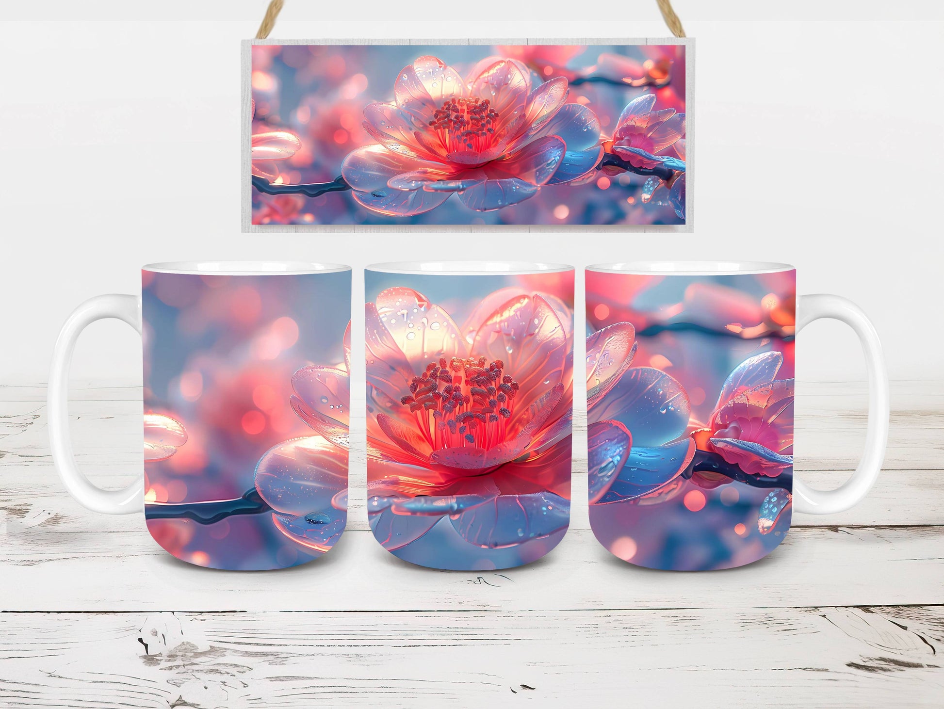 Flower Camellias 4 Mug Wrap - CraftNest