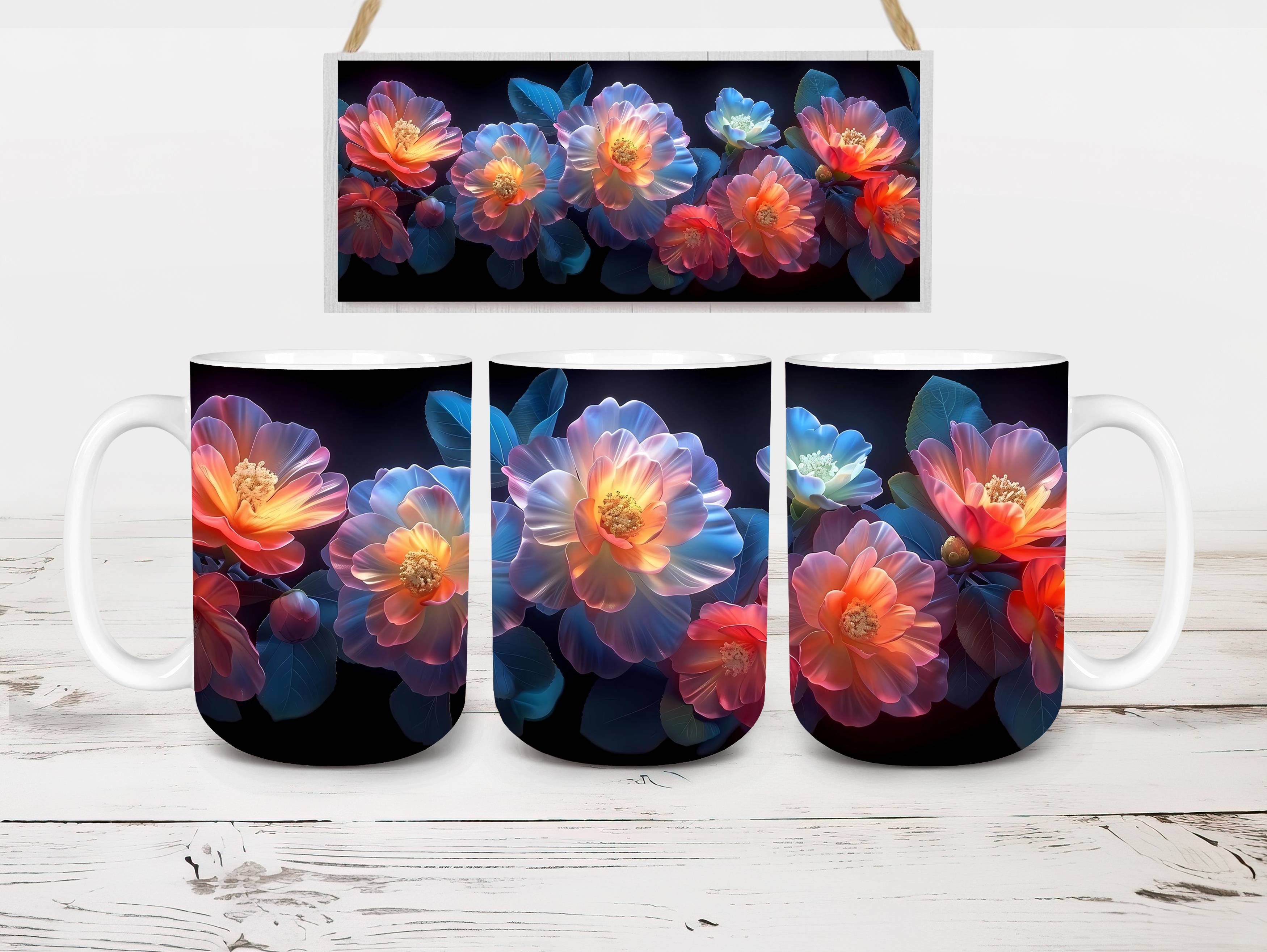 Flower Camellias 5 Mug Wrap - CraftNest