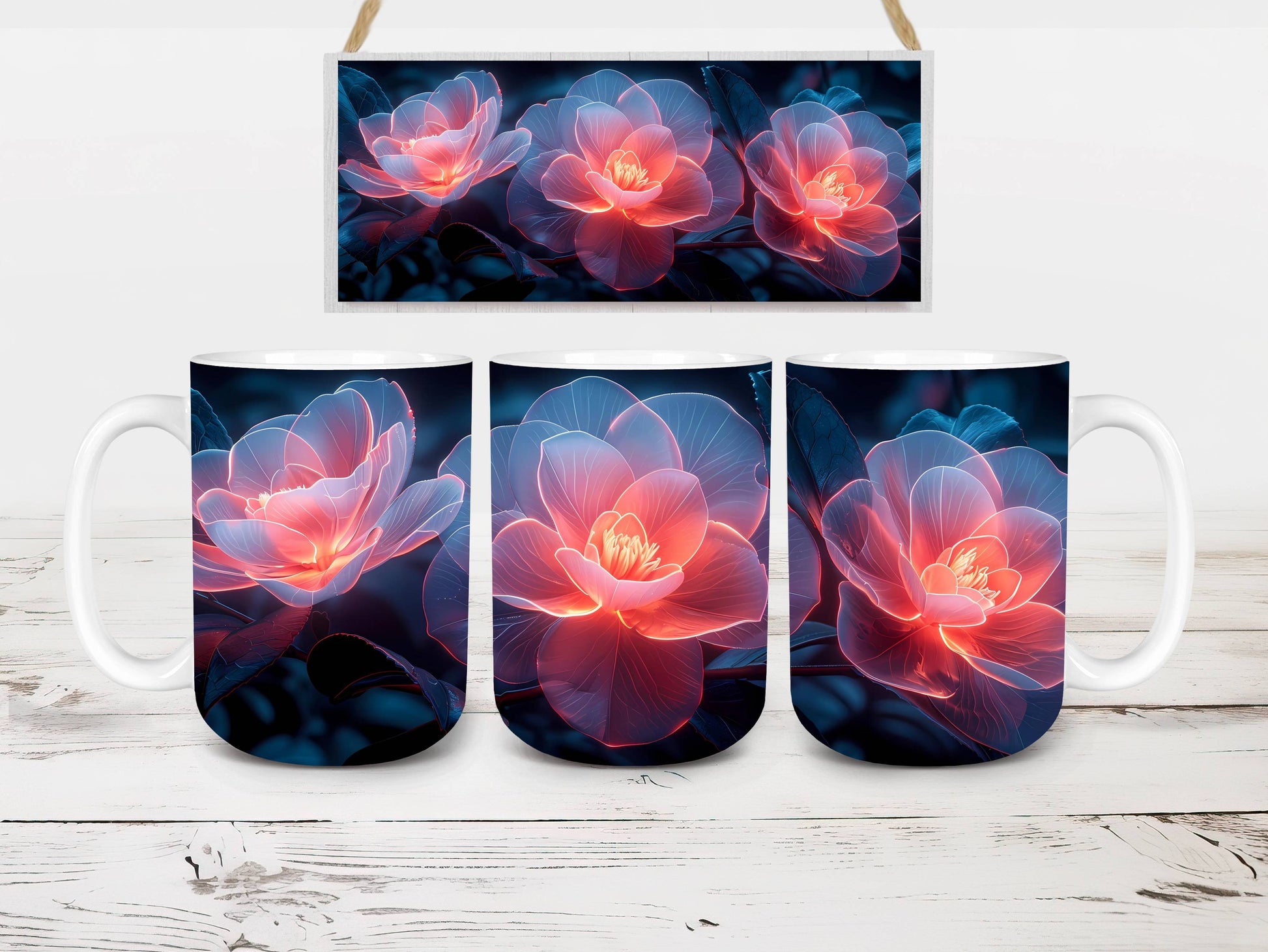 Flower Camellias 5 Mug Wrap - CraftNest