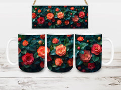 Flower Camellias 5 Mug Wrap - CraftNest