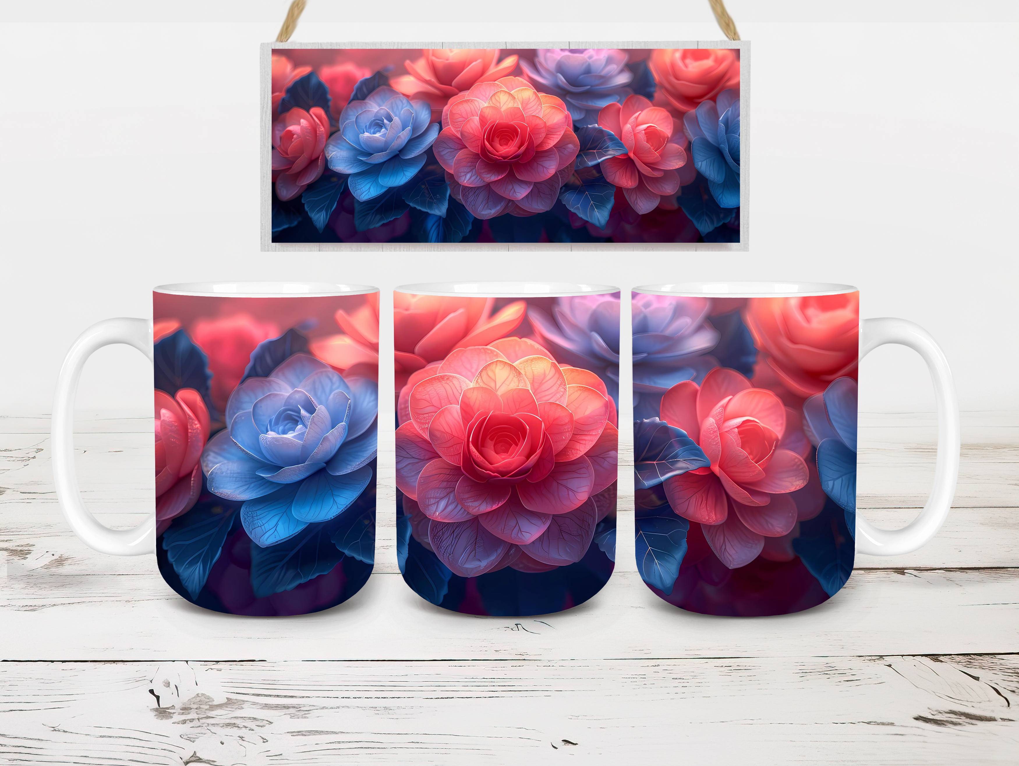 Flower Camellias 5 Mug Wrap - CraftNest