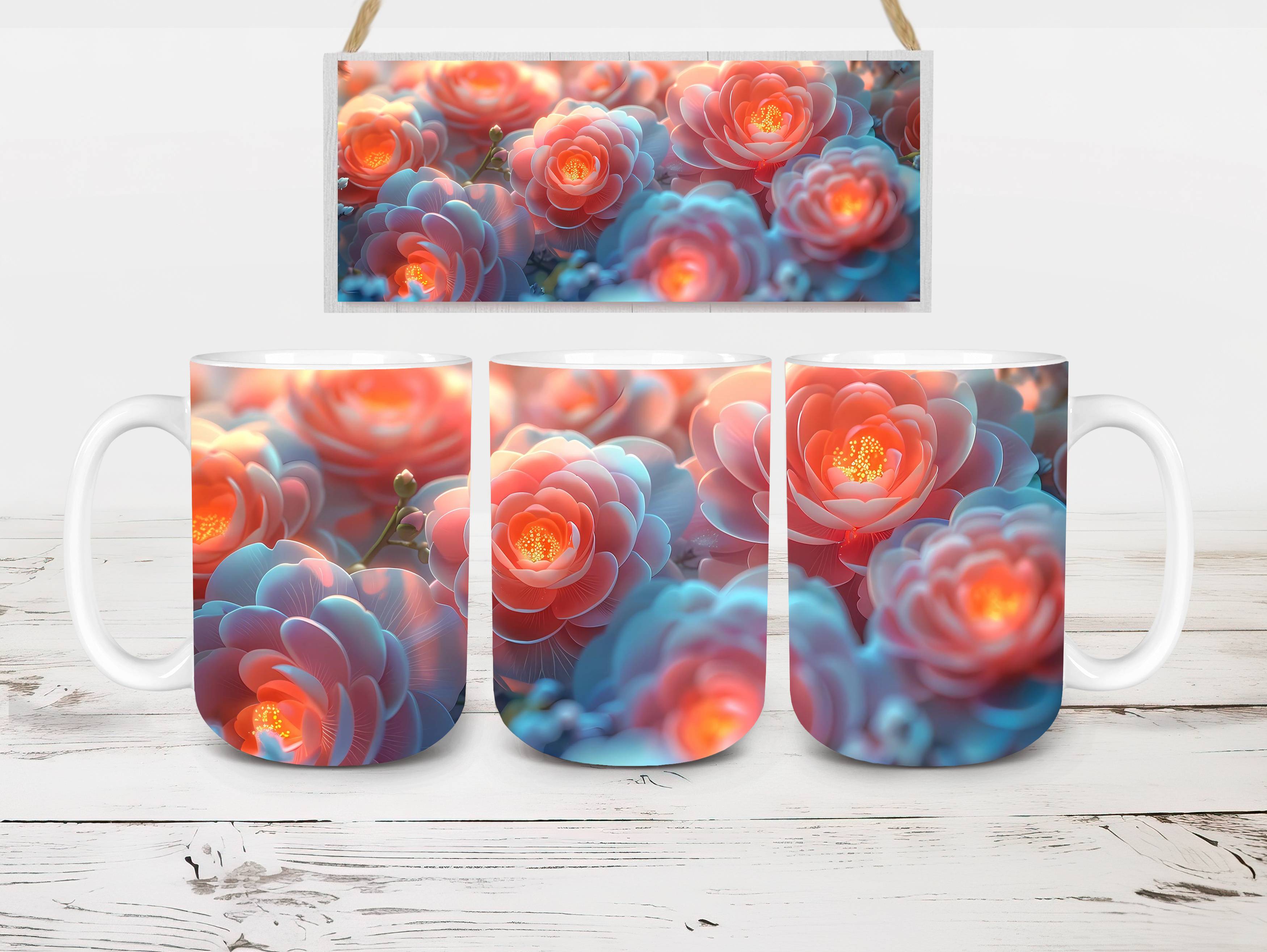 Flower Camellias 5 Mug Wrap - CraftNest