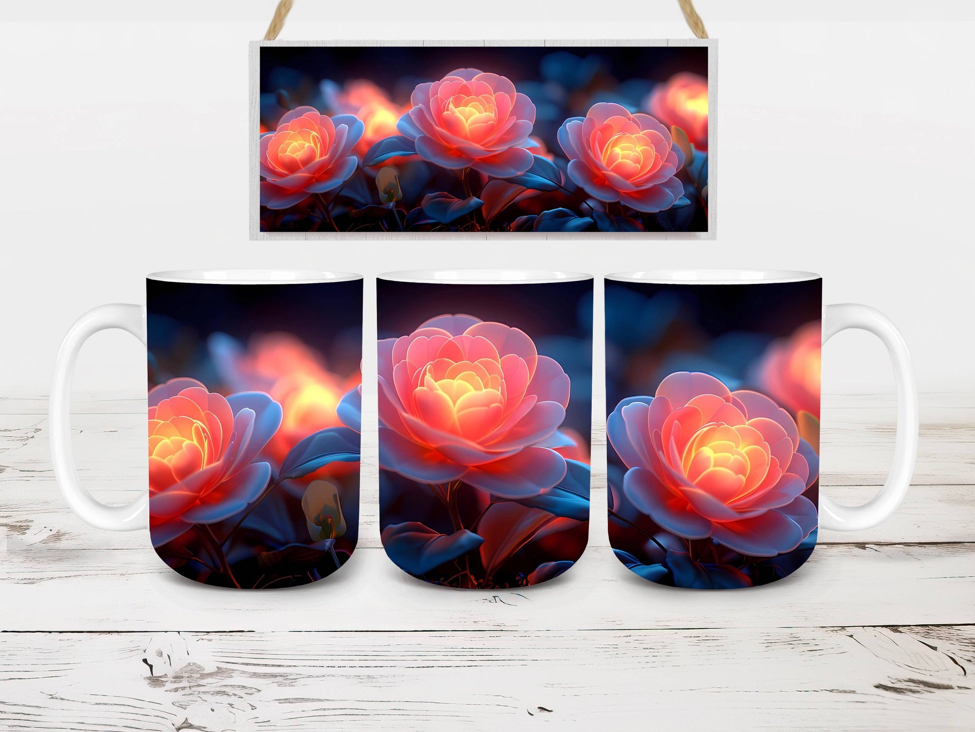 Flower Camellias 5 Mug Wrap - CraftNest