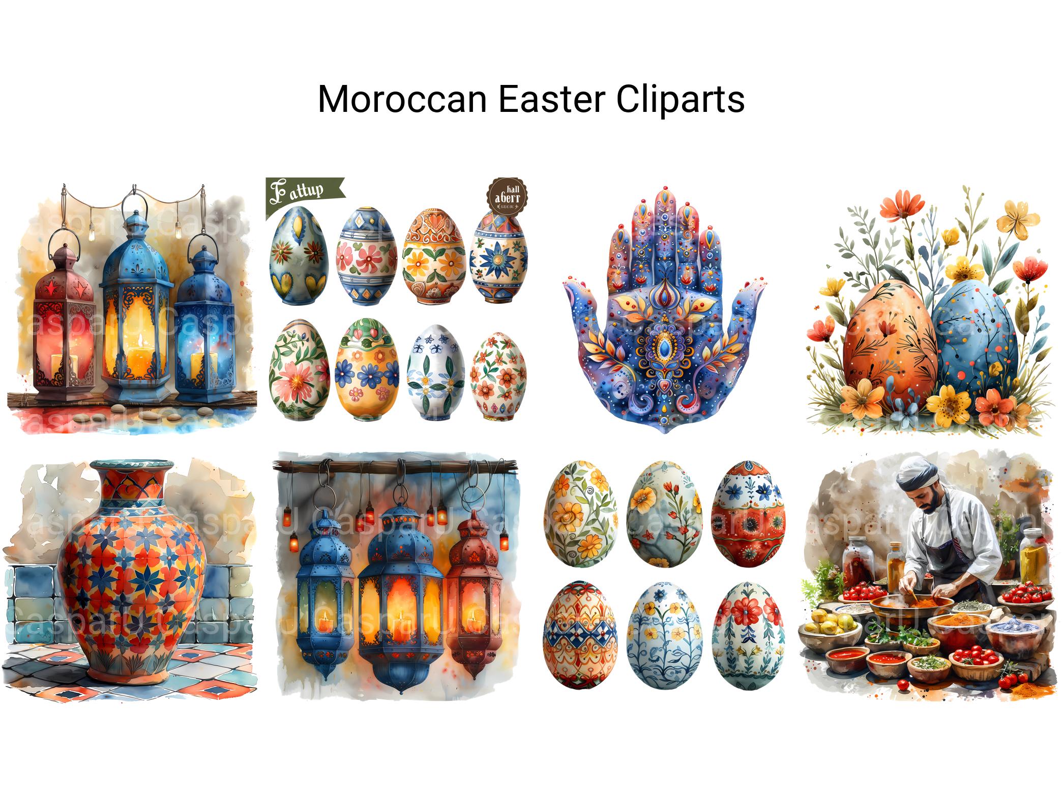 Moroccan Easter Clipart - CraftNest