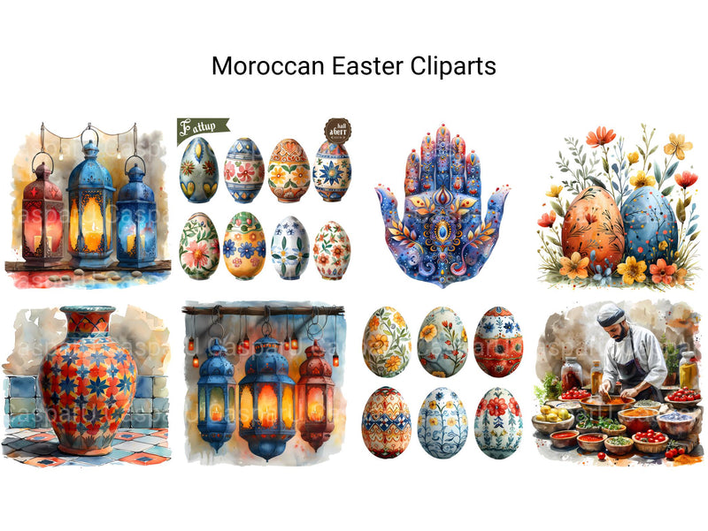 Moroccan Easter Clipart - CraftNest