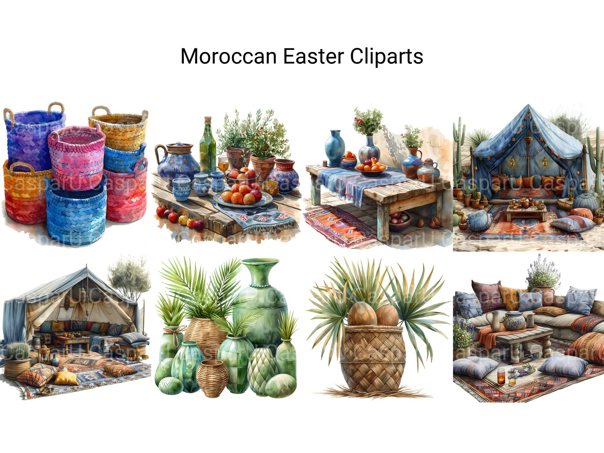 Moroccan Easter Clipart - CraftNest