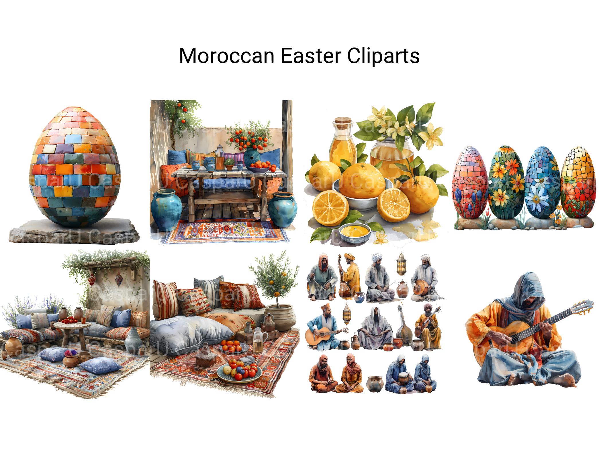 Moroccan Easter Clipart - CraftNest