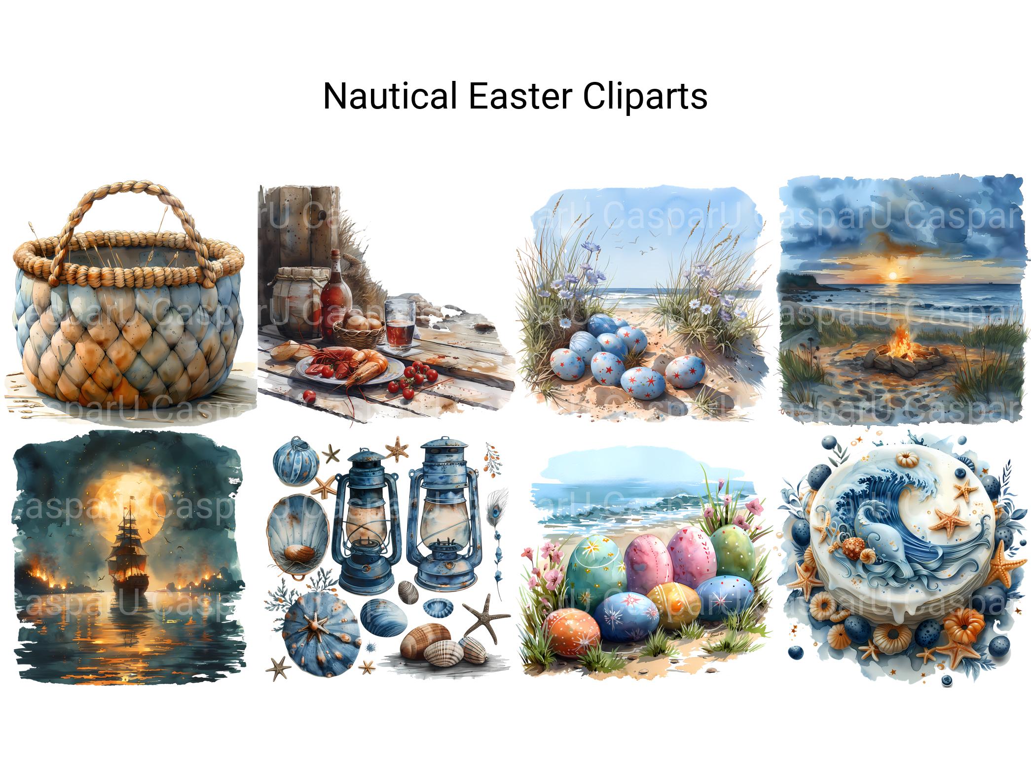 Nautical Easter Clipart - CraftNest