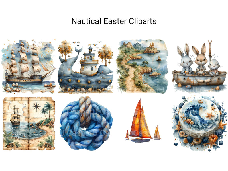 Nautical Easter Clipart - CraftNest