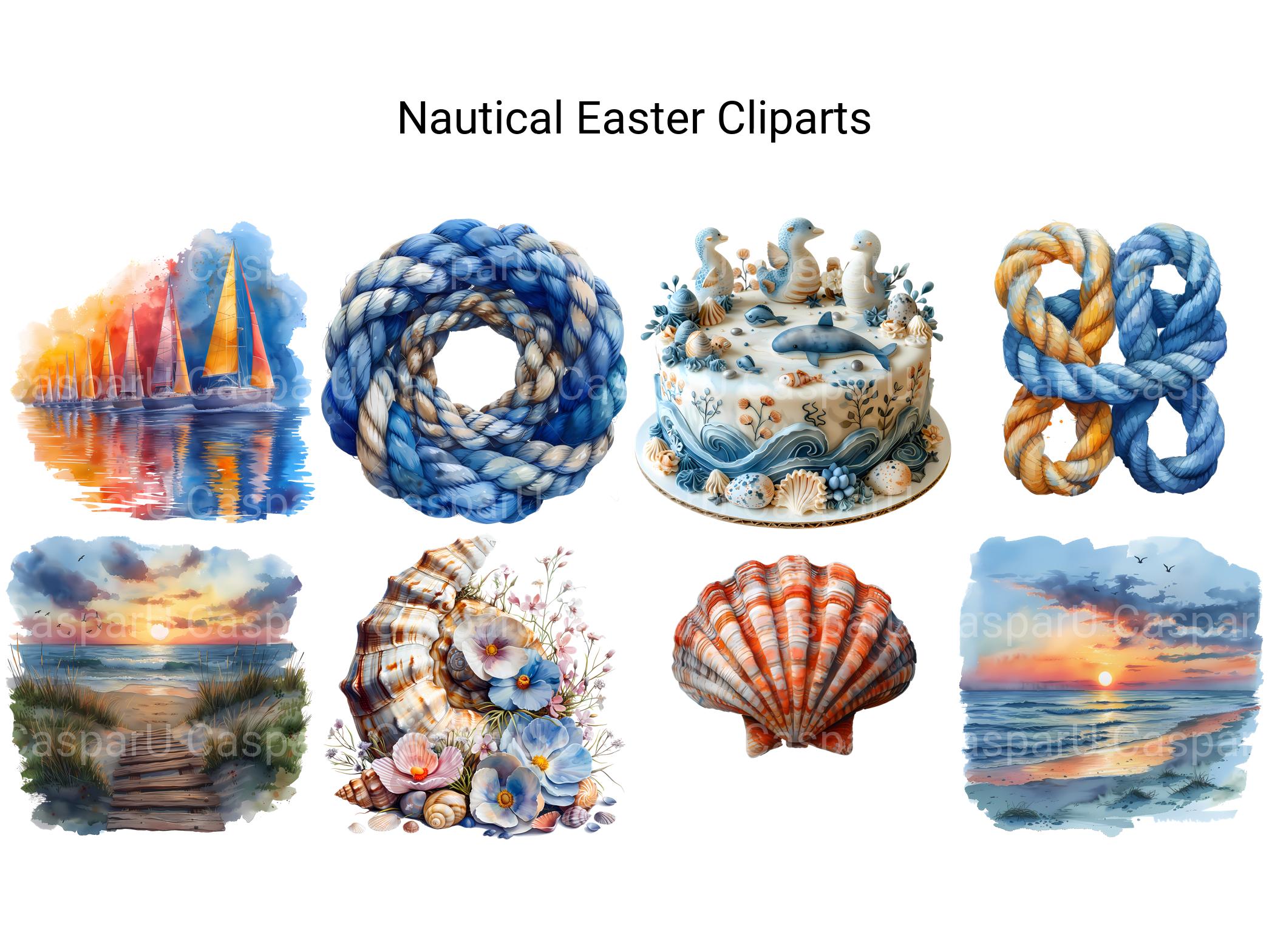 Nautical Easter Clipart - CraftNest