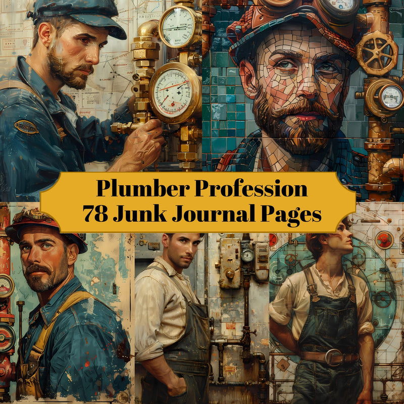 Plumber Junk Journal Pages - CraftNest - Digital Crafting and Art