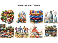 Nineties Easter Clipart - CraftNest