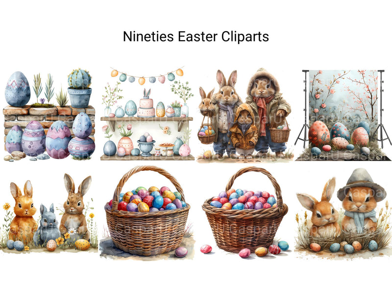 Nineties Easter Clipart - CraftNest