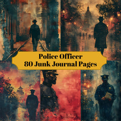 Police Offcer Junk Journal Pages - CraftNest - Digital Crafting and Art