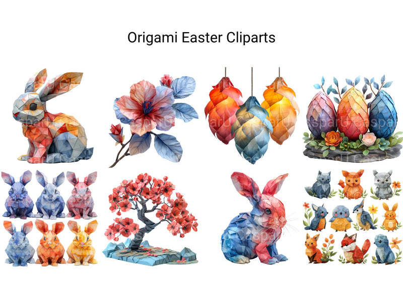 Origami Easter Clipart - CraftNest