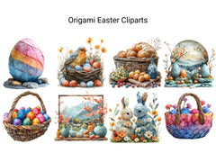 Origami Easter Clipart - CraftNest